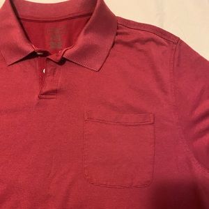 Burgundy polo shirt